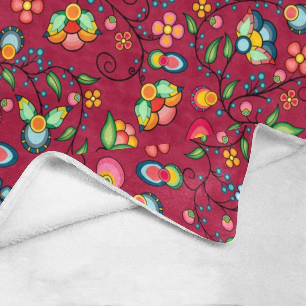 Floral Bounty Magenta Ultra-Soft Micro Fleece Blanket 40"x50"