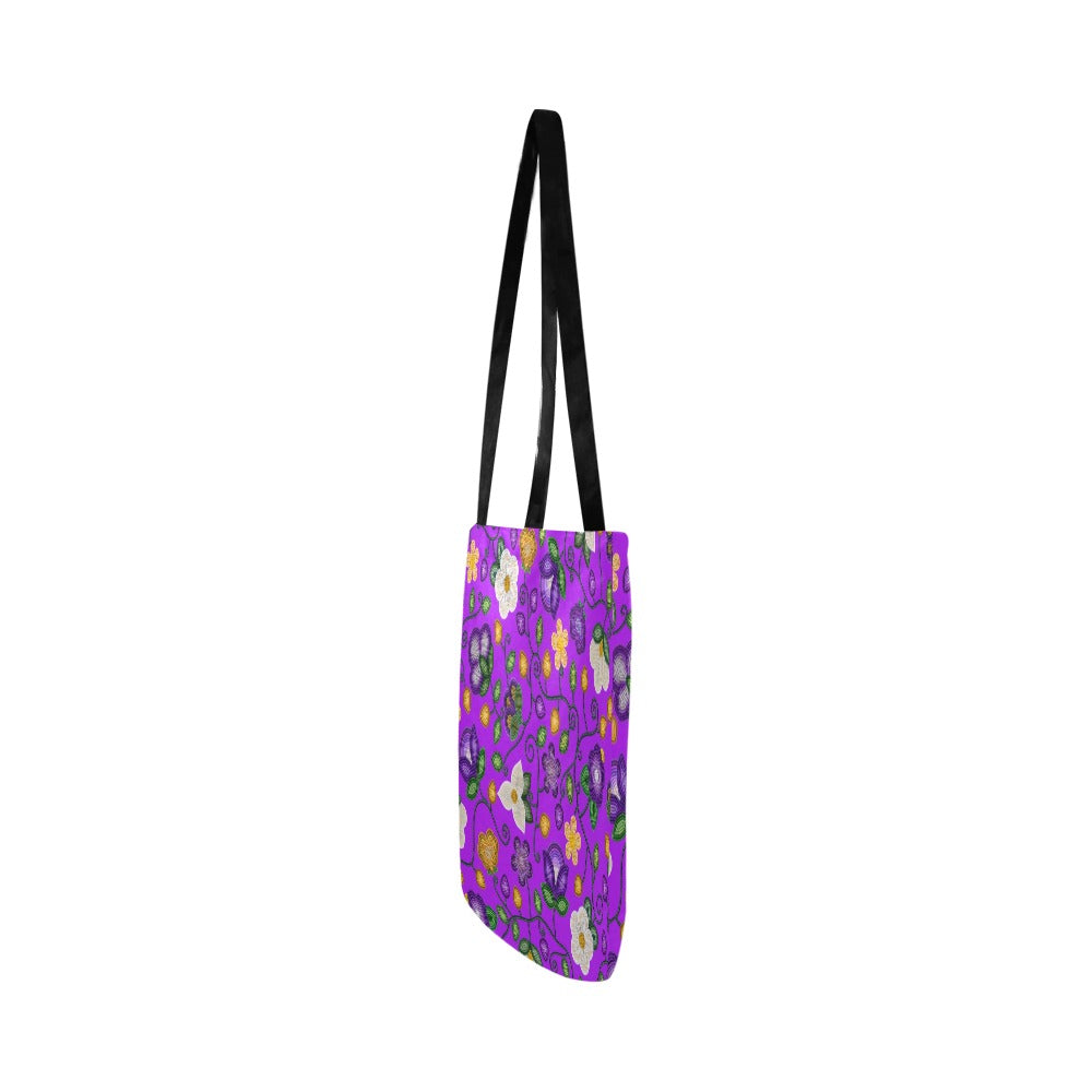 Midnight Moss Bloom Purple Reusable Shopping Bag (Two sides)