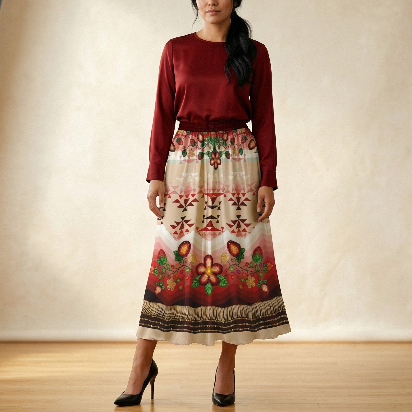 Sacred Strawberry Cream 1 Skirt