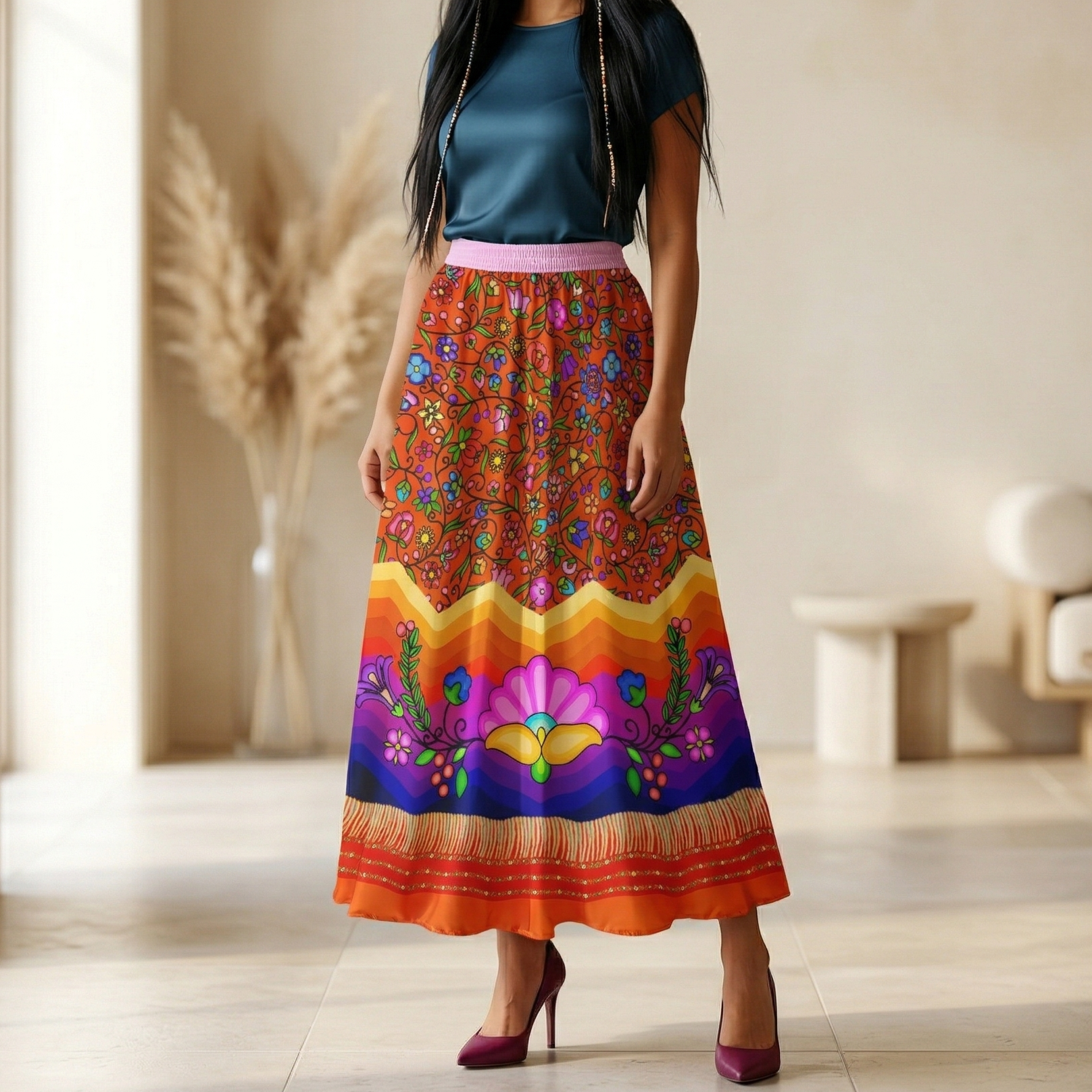 Grandmother Legacy Orange 3 Skirt