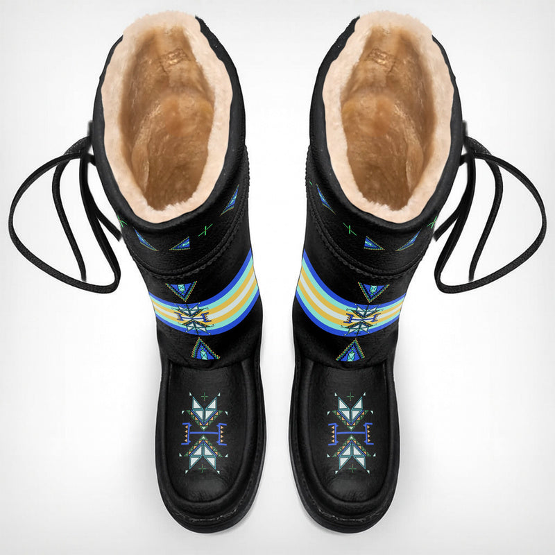 Eagle Strike Black Real Leather MocLux Tall