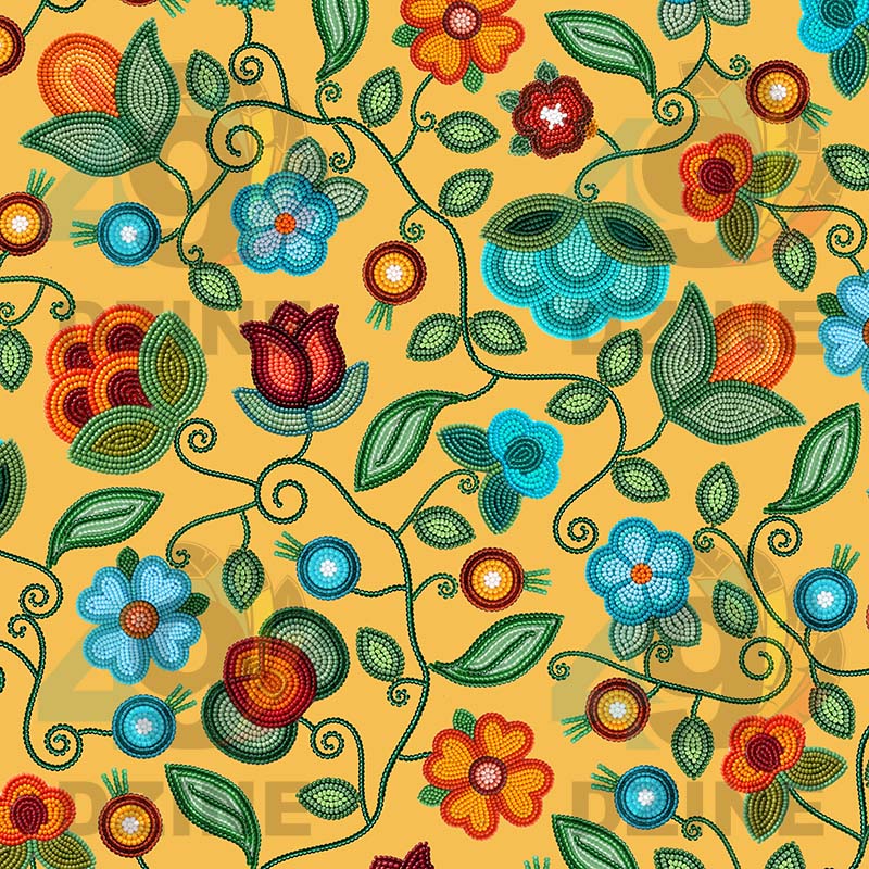 Prairie Fire Petals Honey Satin Fabric By the Yard Pre Order