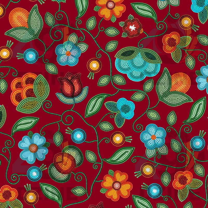 Prairie Fire Petals Red 42 Inch Cotton Poplin Pre Order