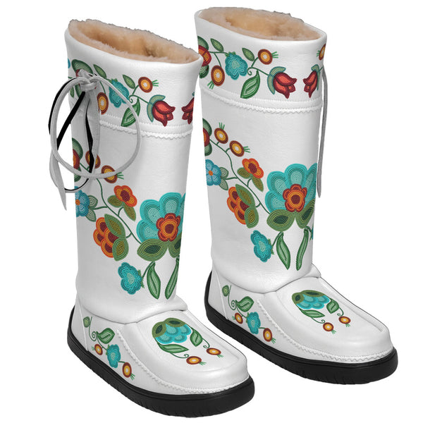 Prairie Fire Petals Real Leather MocLux Tall