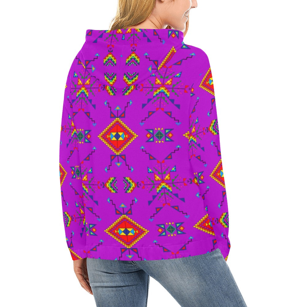 Buffalo Jump Purple Hoodie for Women (USA Size)