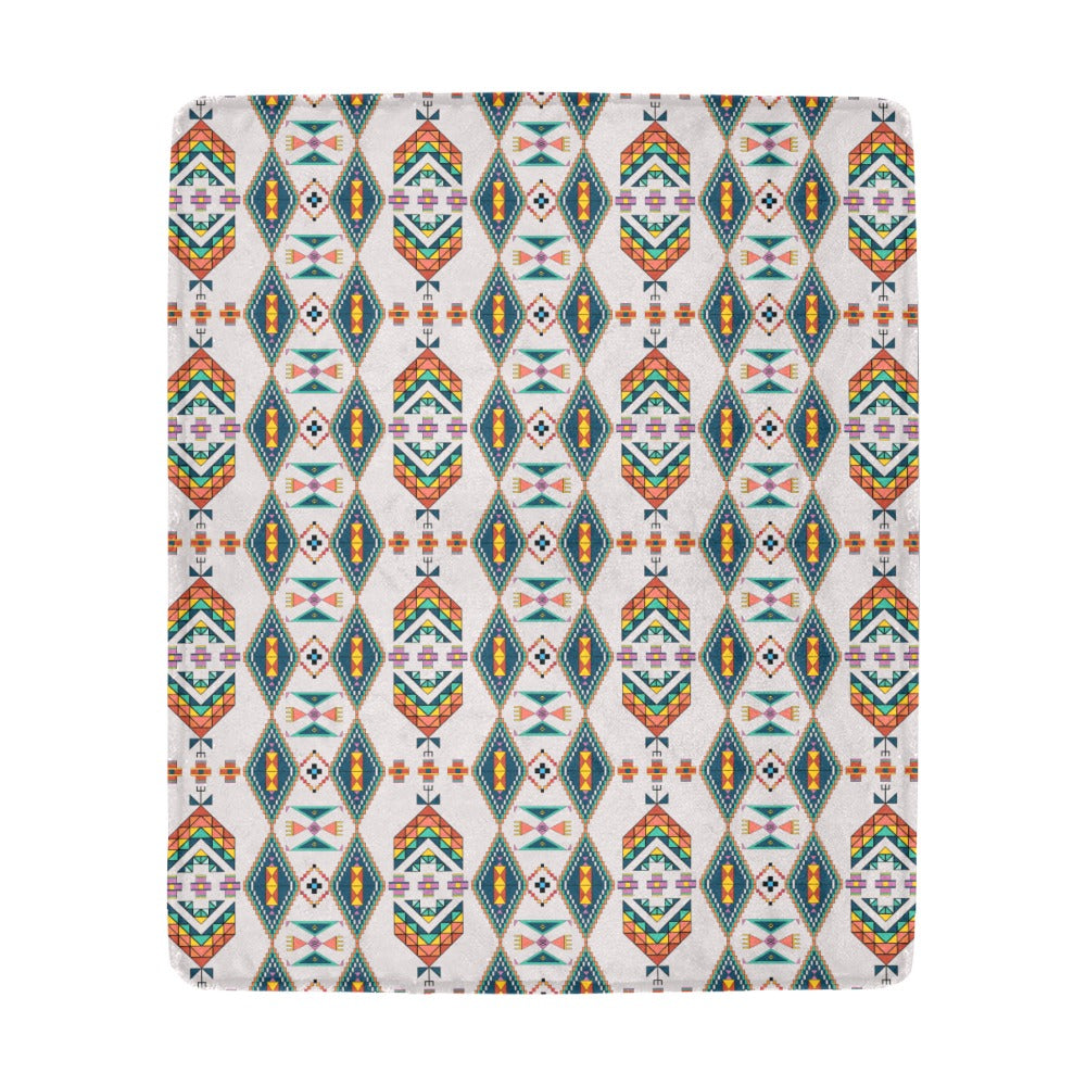 Travois Tipi Grey Ultra-Soft Micro Fleece Blanket 50"x60"