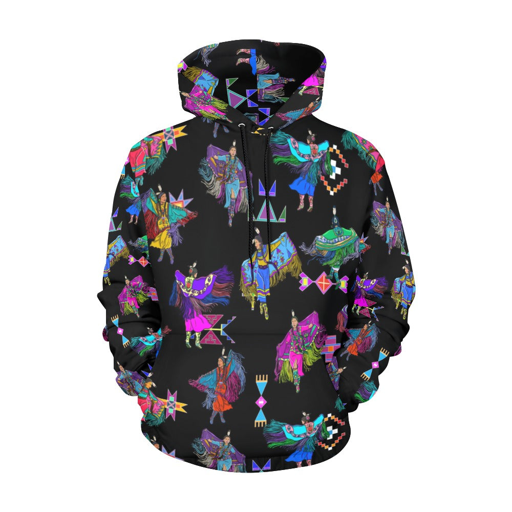 Women's Fancy Dancers Black Hoodie for Women (USA Size)
