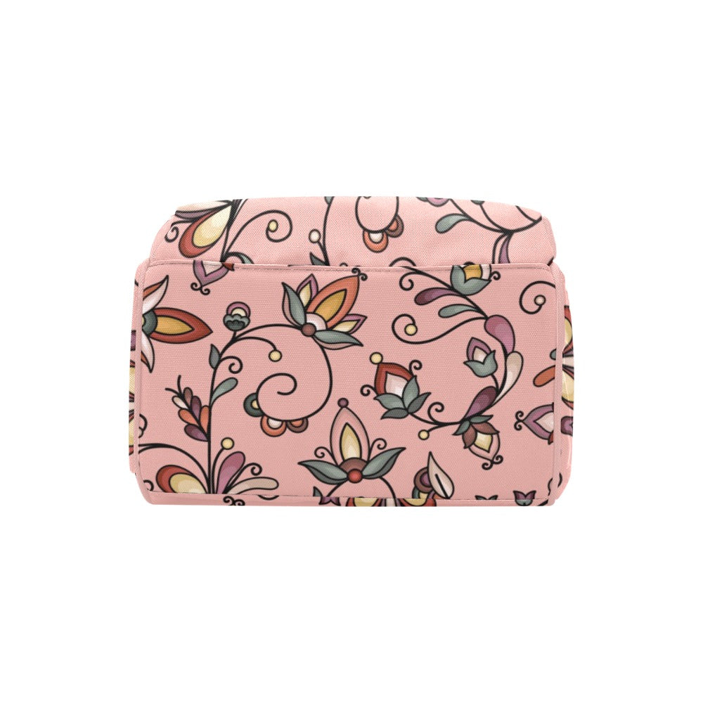 Burnt Sky Petals Peach Multi-Function Diaper Backpack/Diaper Bag