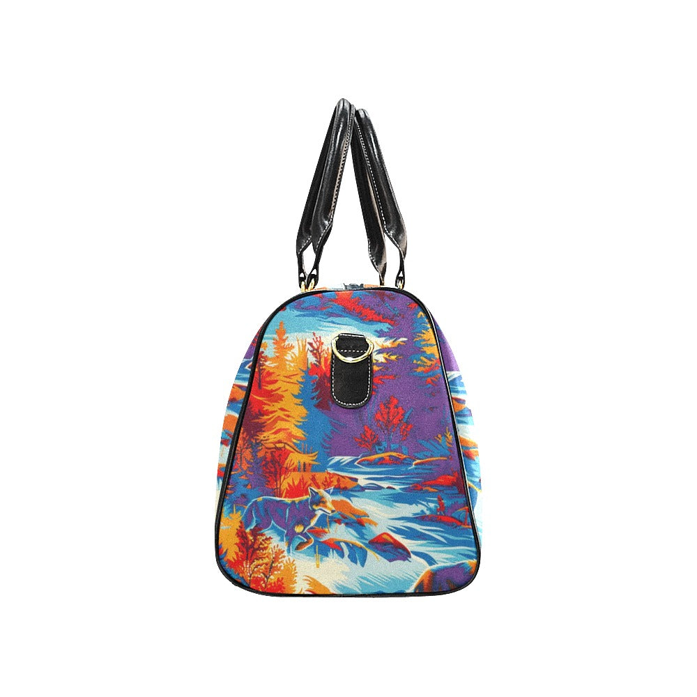 Hunting Wolves II Waterproof Travel Bag/Small