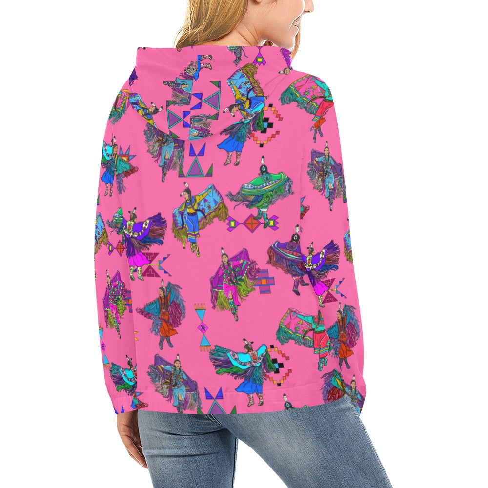 Women's Fancy Dancers Pink Hoodie for Women (USA Size)
