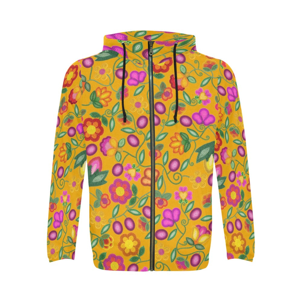 Boreal Bounty Yellow Men's Zipper Hoodie