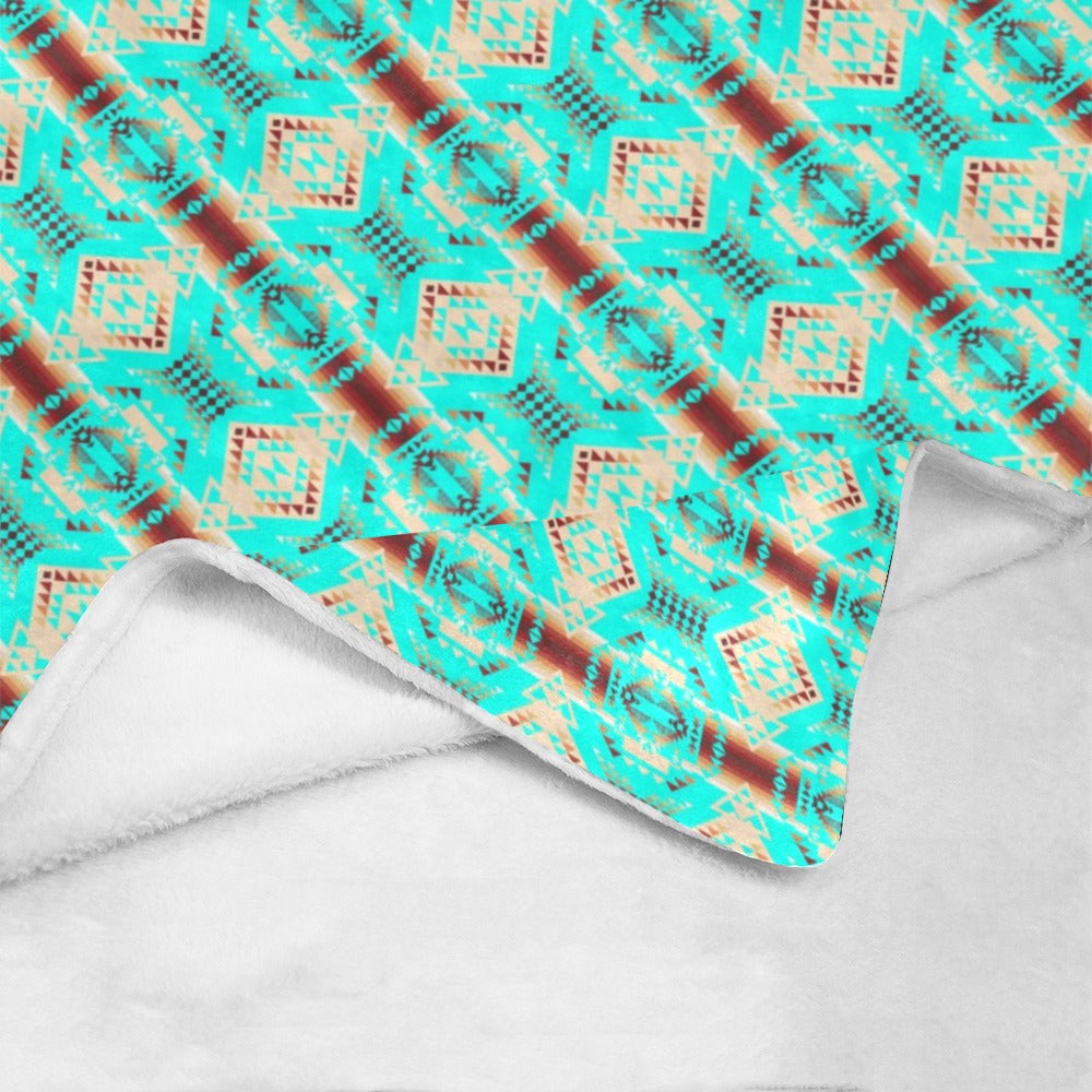 Gathering Earth Turquoise Ultra-Soft Micro Fleece Blanket 50"x60"