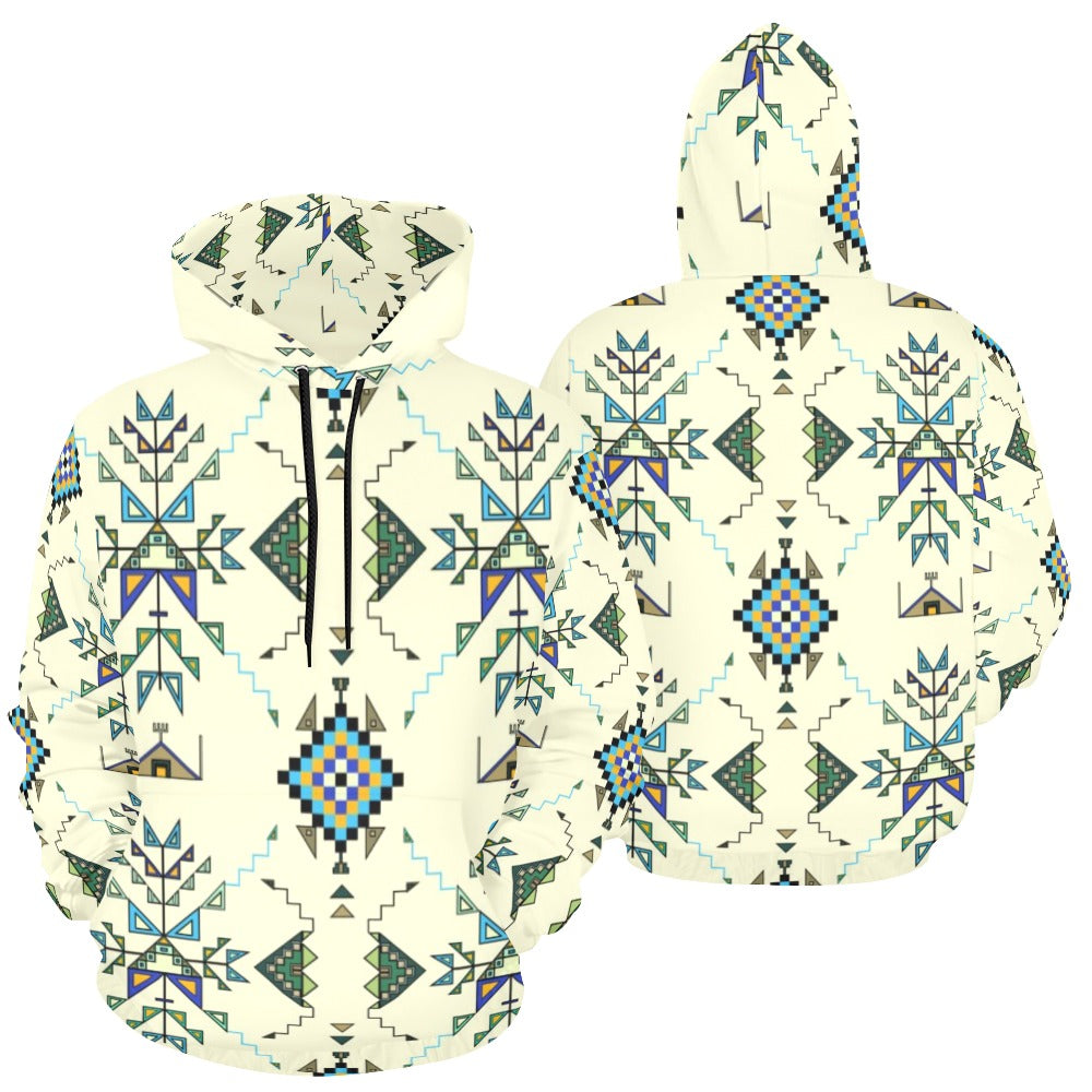 Bear Shield Cream Hoodie for Men (USA Size)