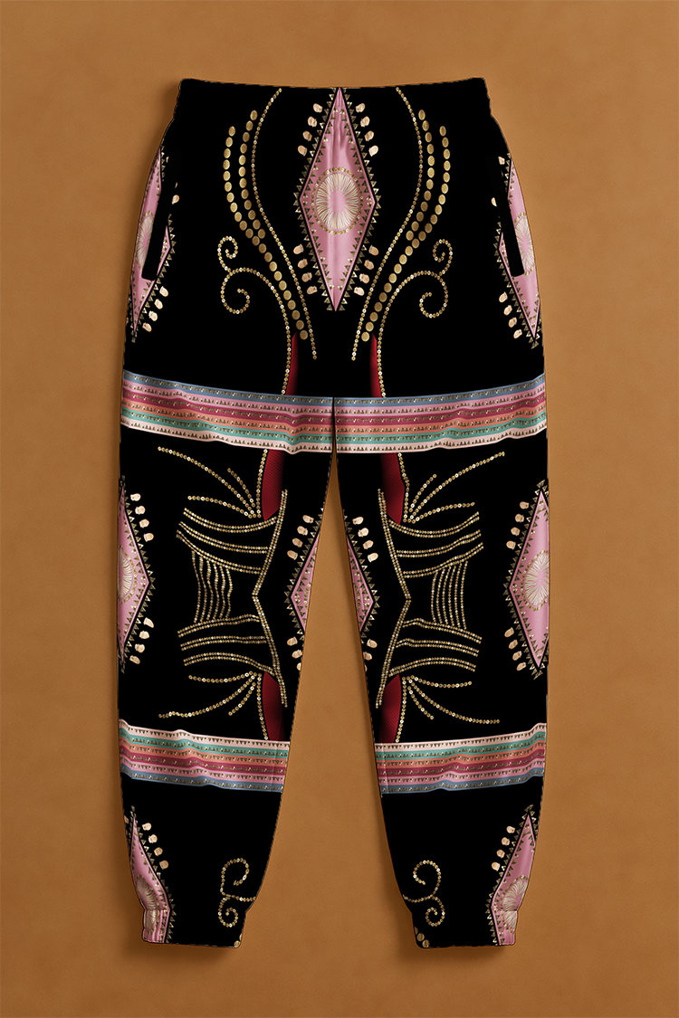 Dreams of Deco Black Ribbon Jogger Pants
