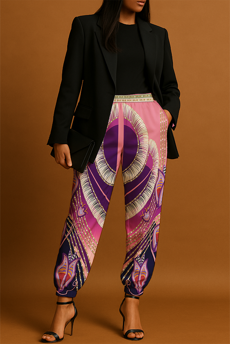 Dentalium Dreams Pink Ribbon Jogger Pants