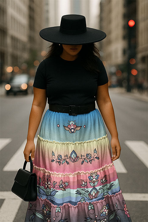 Frostfall Radiance Three Tier Skirt