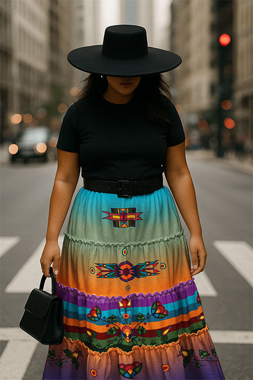 Woodland Floral Three Tier Skirt