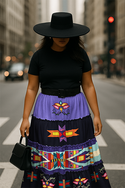 Echoes of the Lodge Dark Three Tier Skirt