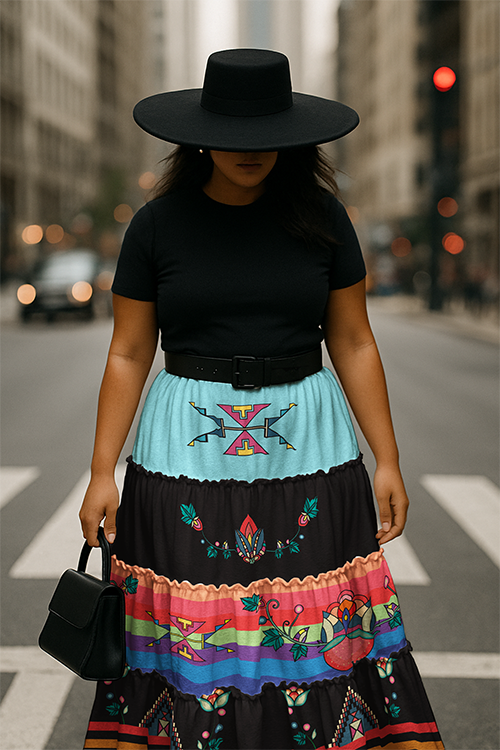 Heartberry Bloom Dark Three Tier Skirt