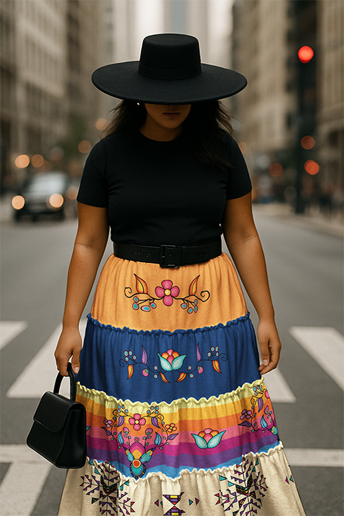 Starwoven Garden Bright Three Tier Skirt