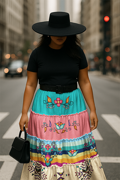 Starwoven Garden Pastel Three Tier Skirt