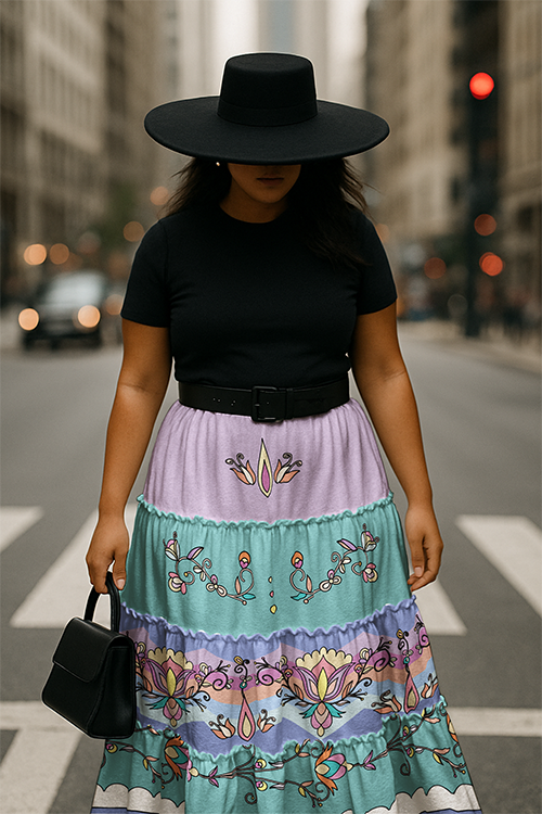 Thunder Mesa Petals Pastel Three Tier Skirt