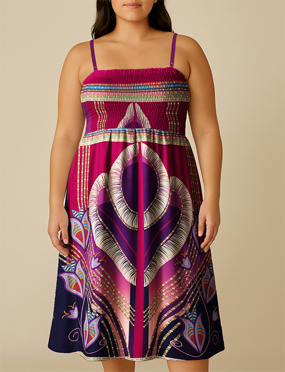 Dentalium Dreams Maroon Smock Top Dress