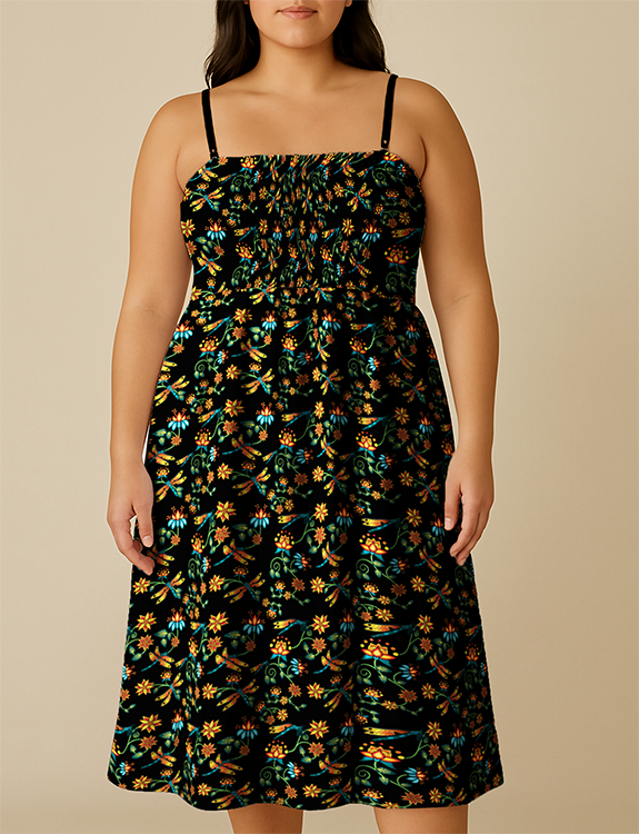 Dragon Lily Noir Smock Top Dress