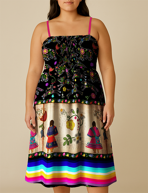 Floral Ledger Sisters Smock Top Dress