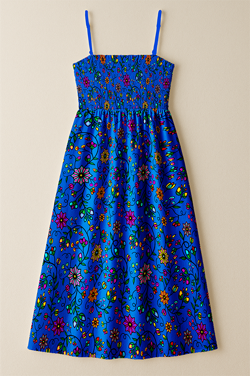 Prairie Paintbrush Blue Smock Top Dress