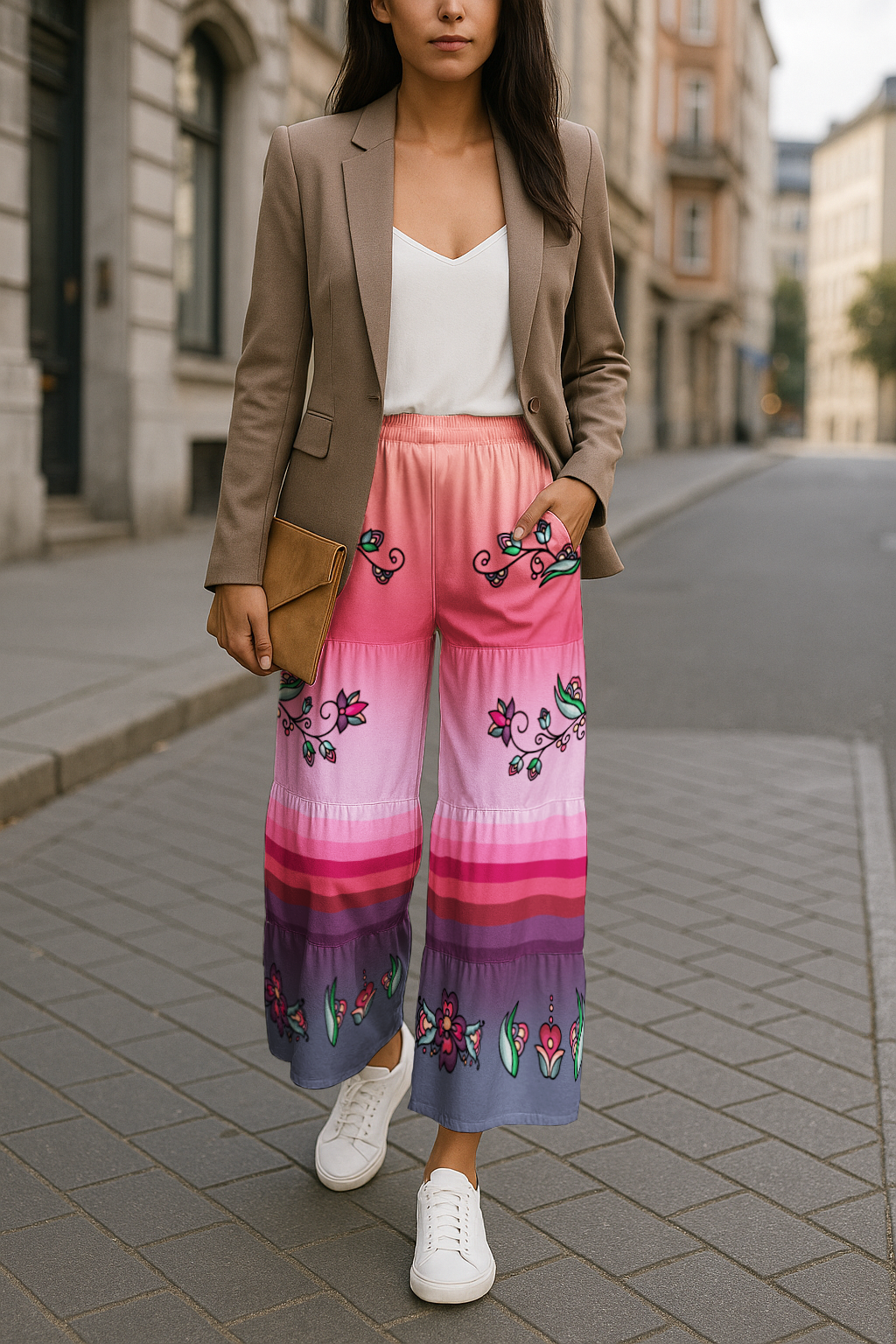 Amber Evening Garland Three Tier Pants