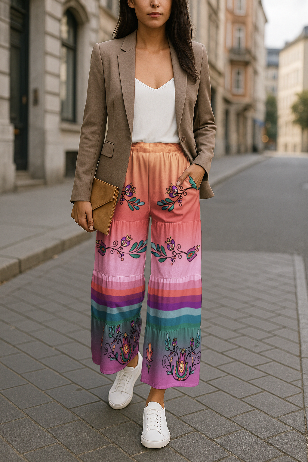 Cedar Wind Bloom Three Tier Pants