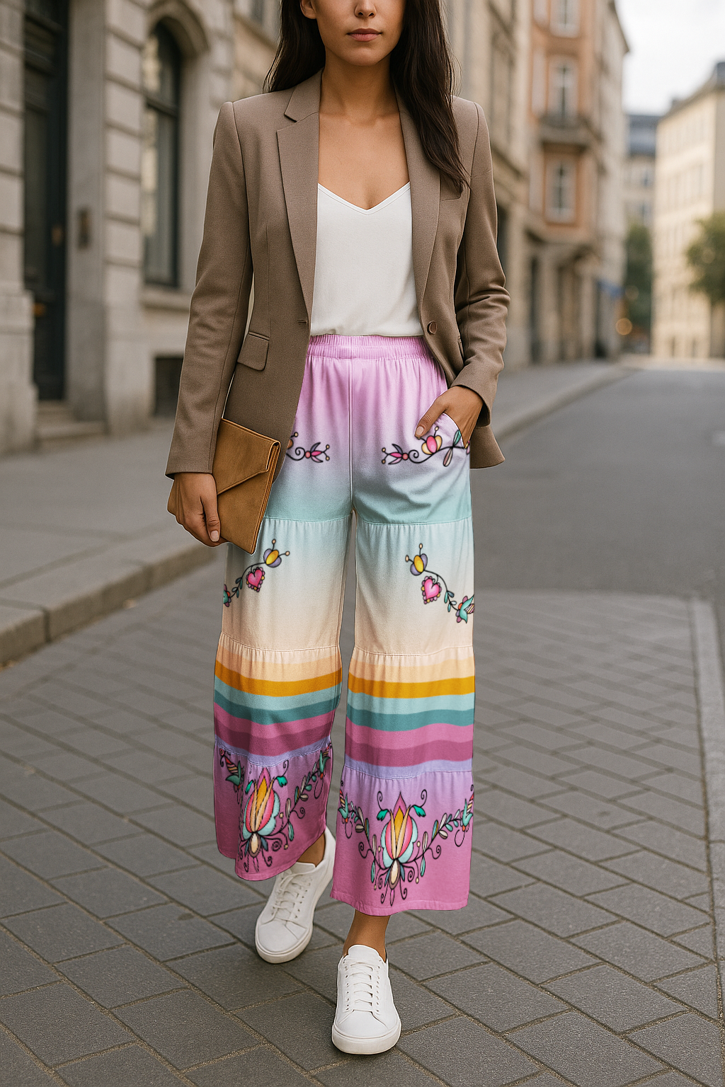 Harvest Heart Floral Three Tier Pants
