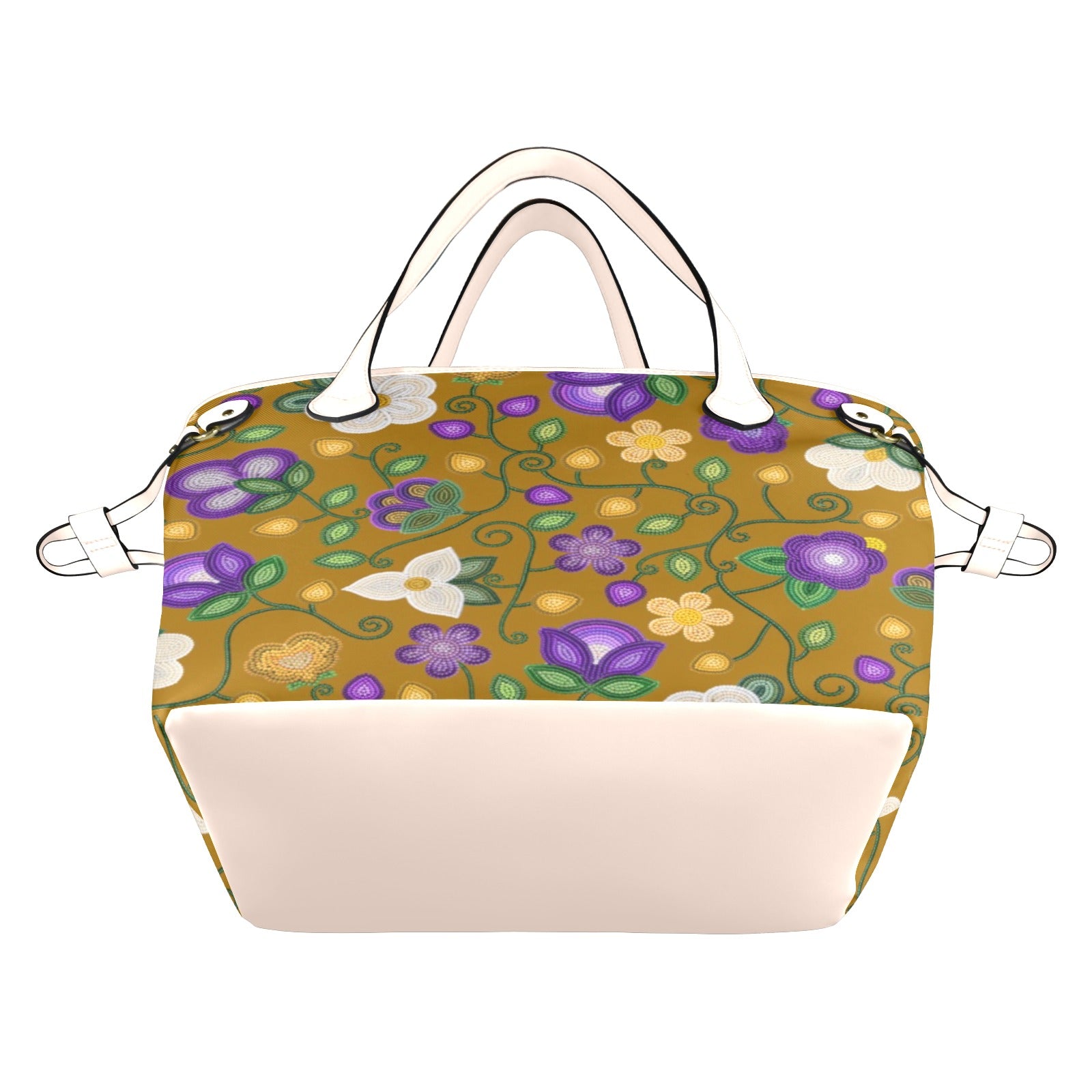 Midnight Moss Bloom Toffee Clover Canvas Tote Bag