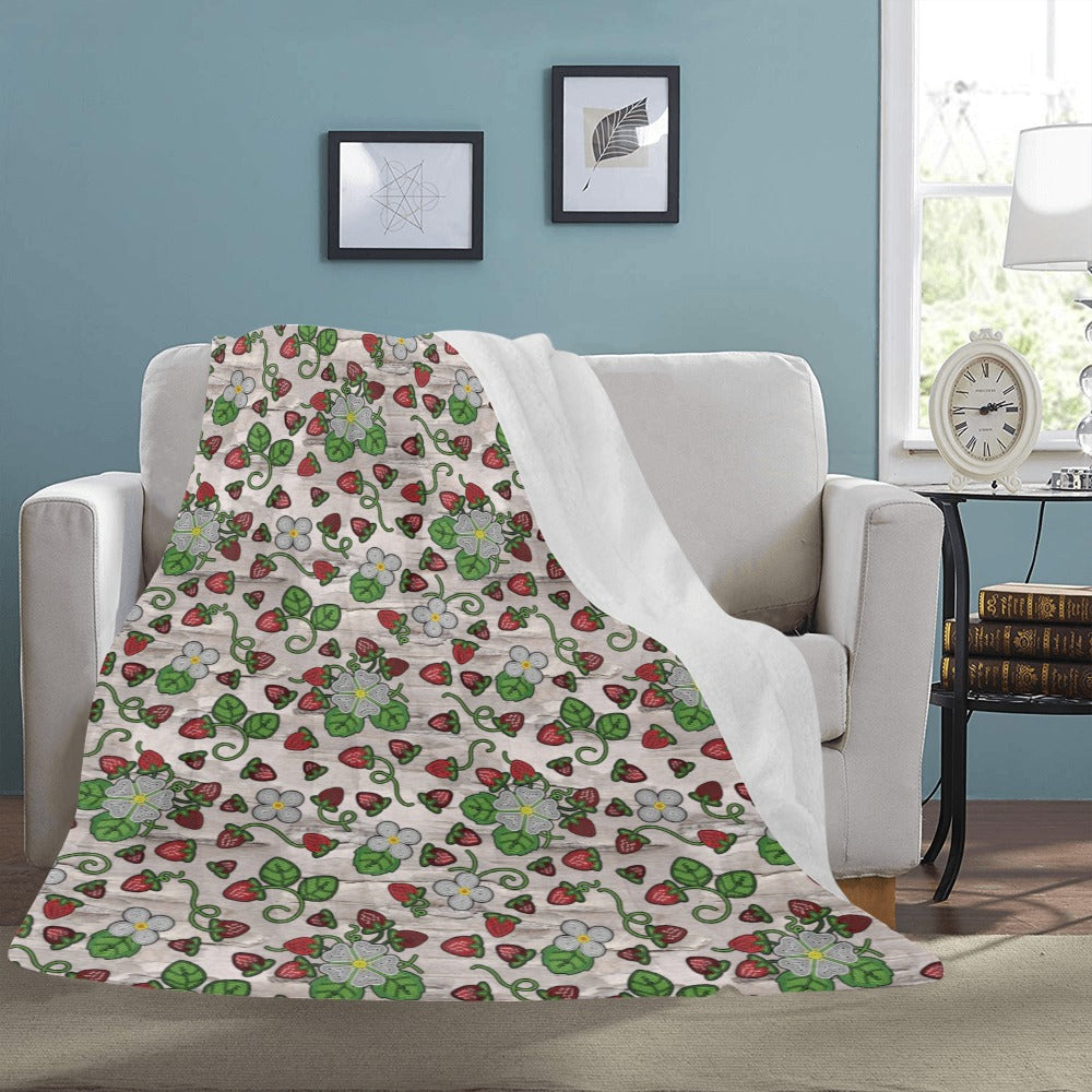 Strawberry Dreams Bright Birch Ultra-Soft Micro Fleece Blanket 60"x80"