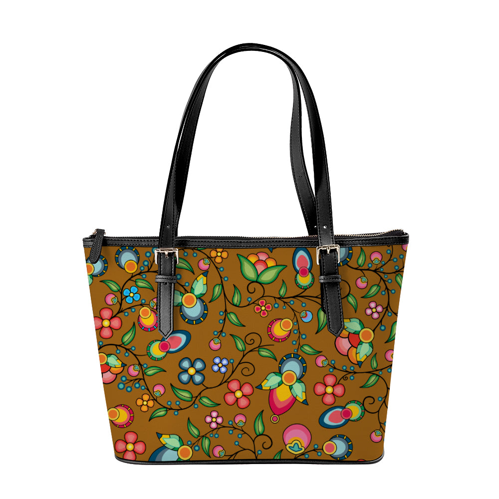 Floral Bounty Fall Leaves Large Tote Shoulder Bag