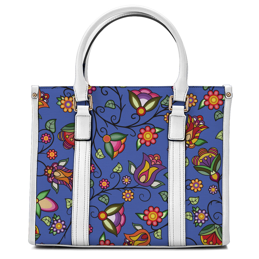 Heartbeat Petals Blue Hand or Shoulder Bag