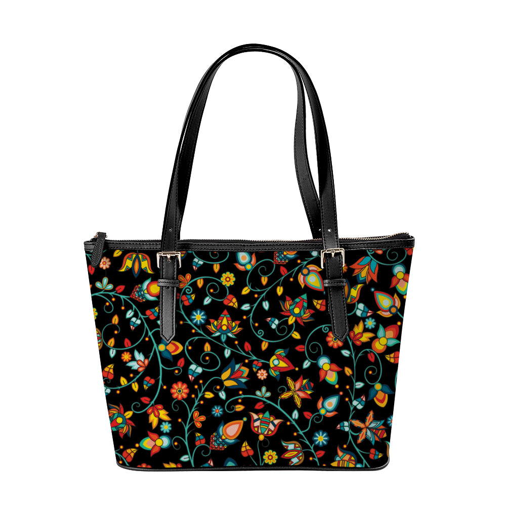 Thorny Path Black Large Tote Shoulder Bag