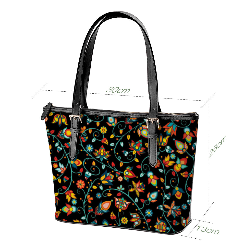 Thorny Path Black Large Tote Shoulder Bag