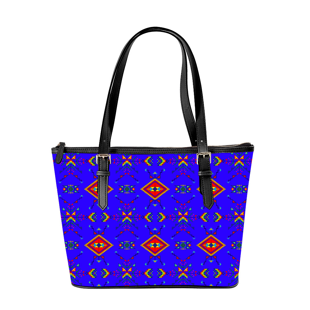 Buffalo Jump Blue Large Tote Shoulder Bag