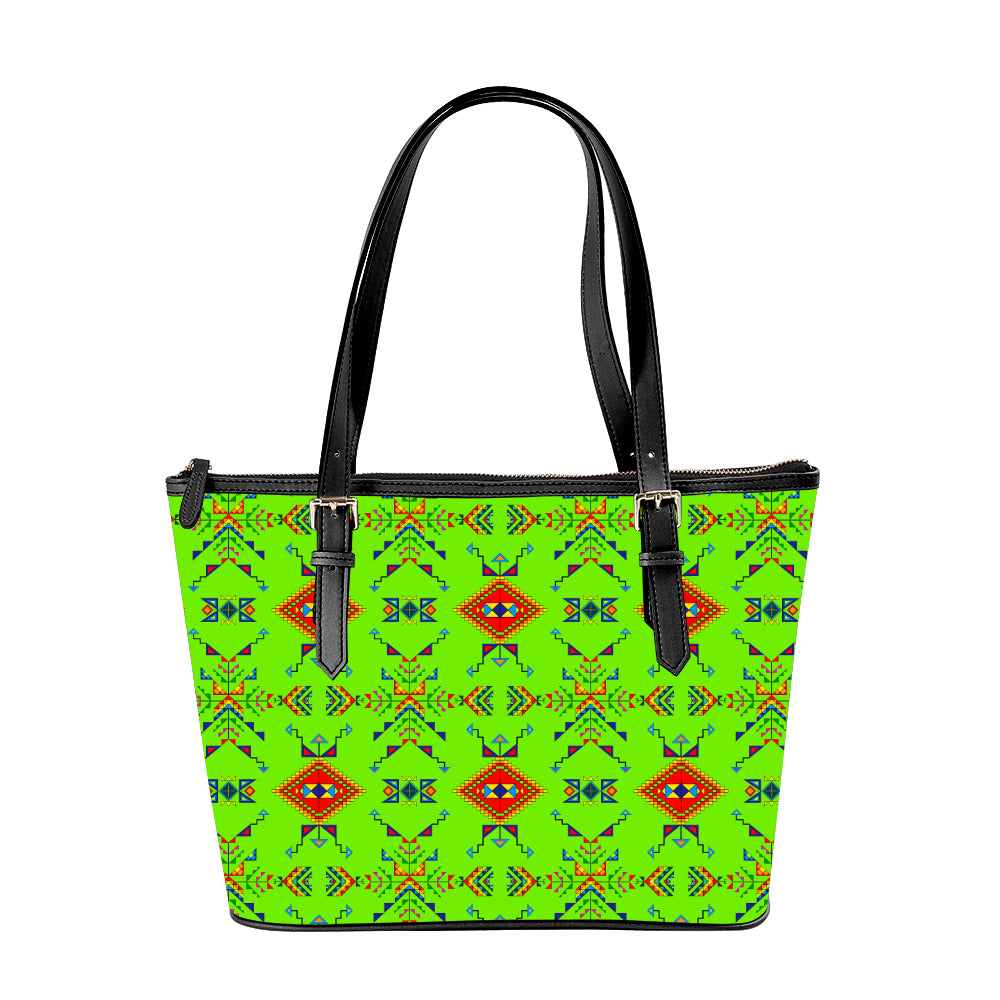 Buffalo Jump Neon Green Large Tote Shoulder Bag