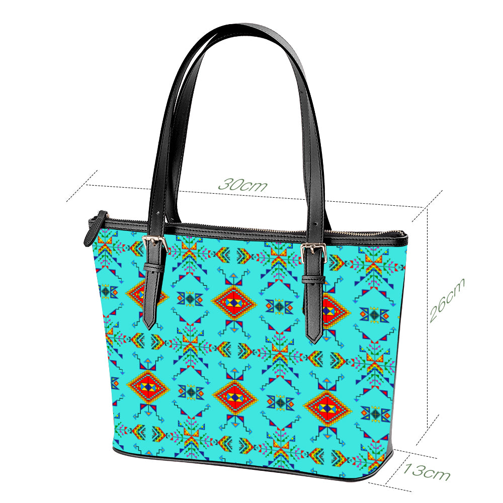 Buffalo Jump Turquoise Large Tote Shoulder Bag