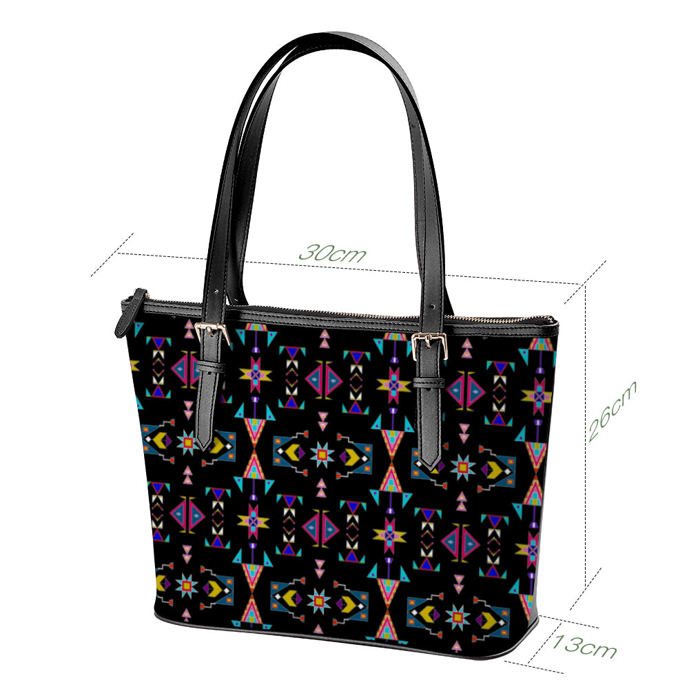 Enemy Territory Black Large Tote Shoulder Bag