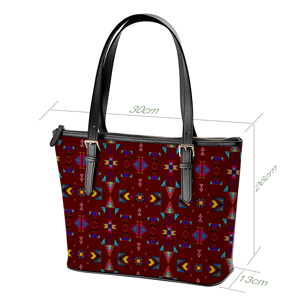 Enemy Territory Maroon Large Tote Shoulder Bag