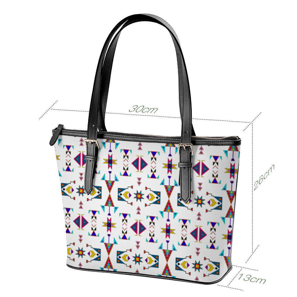 Enemy Territory White Large Tote Shoulder Bag