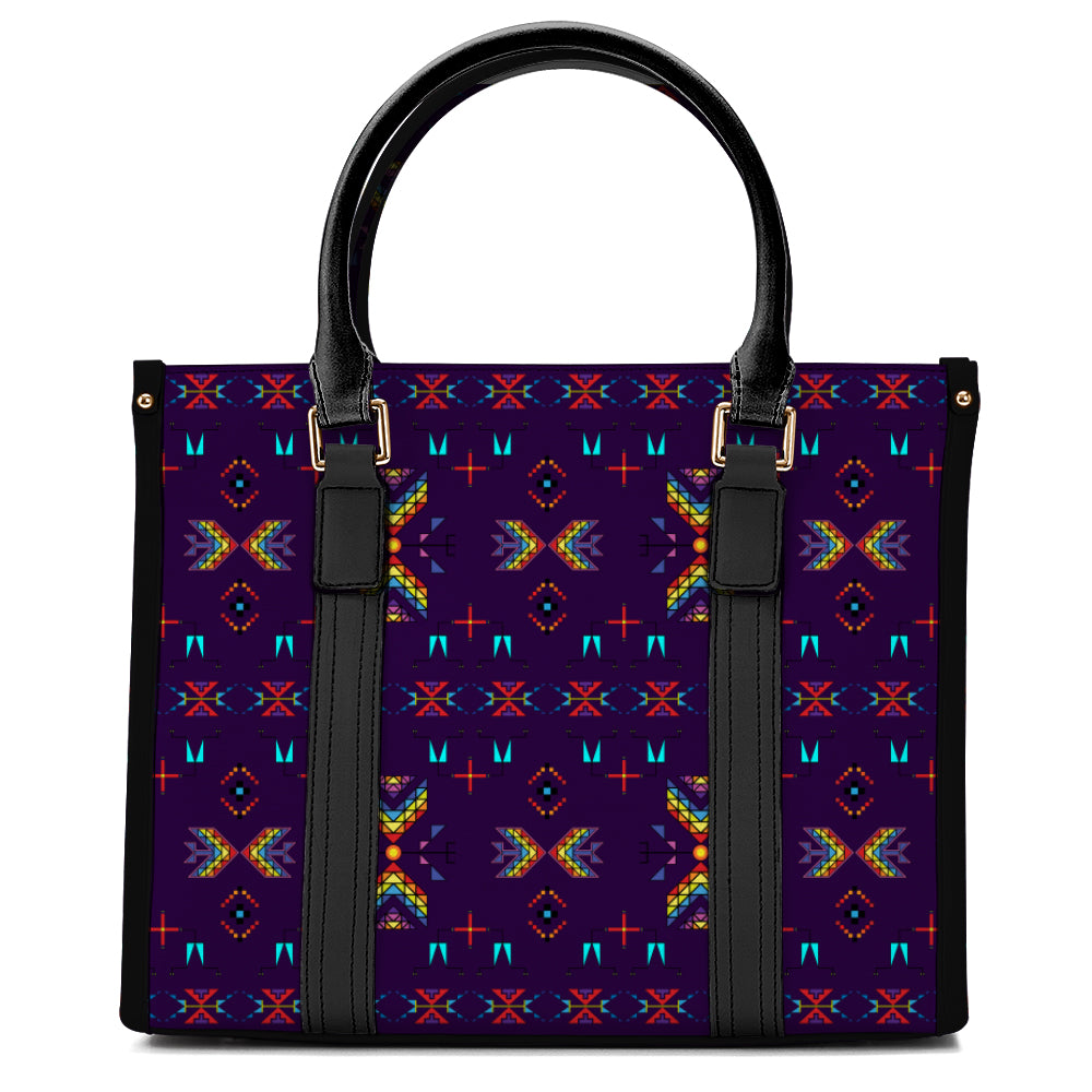 Rainy Chief Rainbow Dark Purple Hand or Shoulder Bag