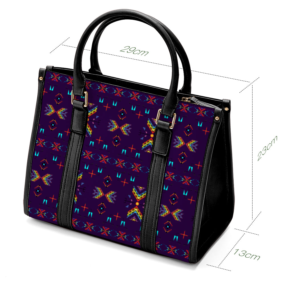 Rainy Chief Rainbow Dark Purple Hand or Shoulder Bag