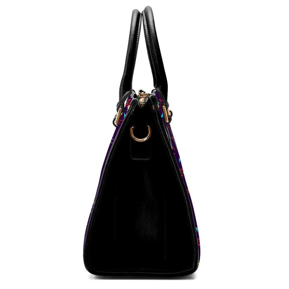 Rainy Chief Rainbow Dark Purple Hand or Shoulder Bag