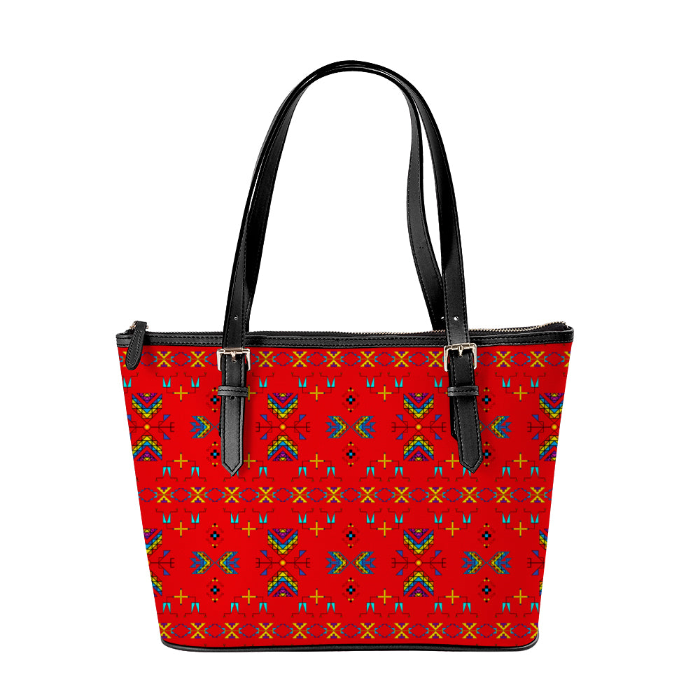 Rainy Chief Rainbow Red Large Tote Shoulder Bag