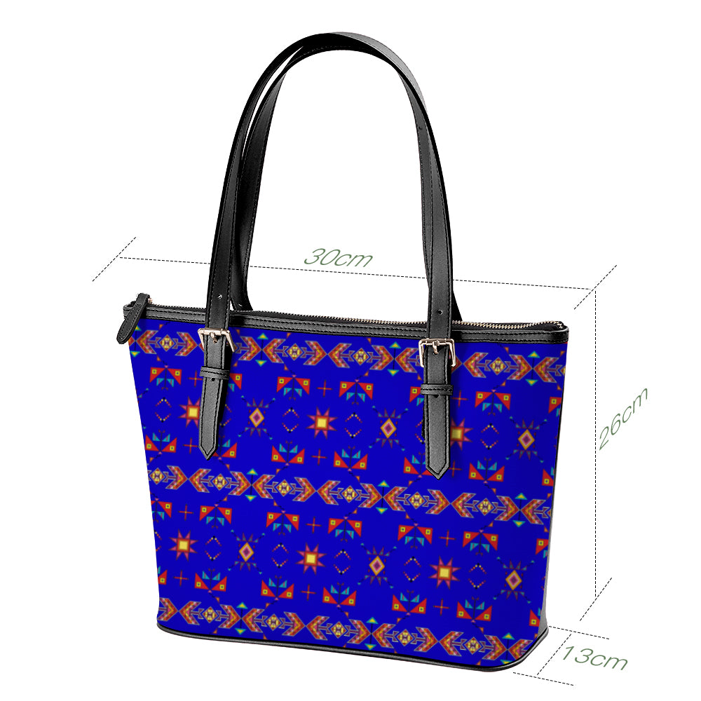 Scattered Generations Blue Large Tote Shoulder Bag